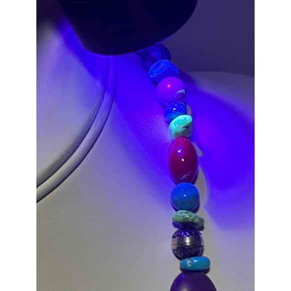 American West Jewelry by Carolyn Pollack Multi Gemstone Beaded Sterling Necklace - Picture 6 of 15